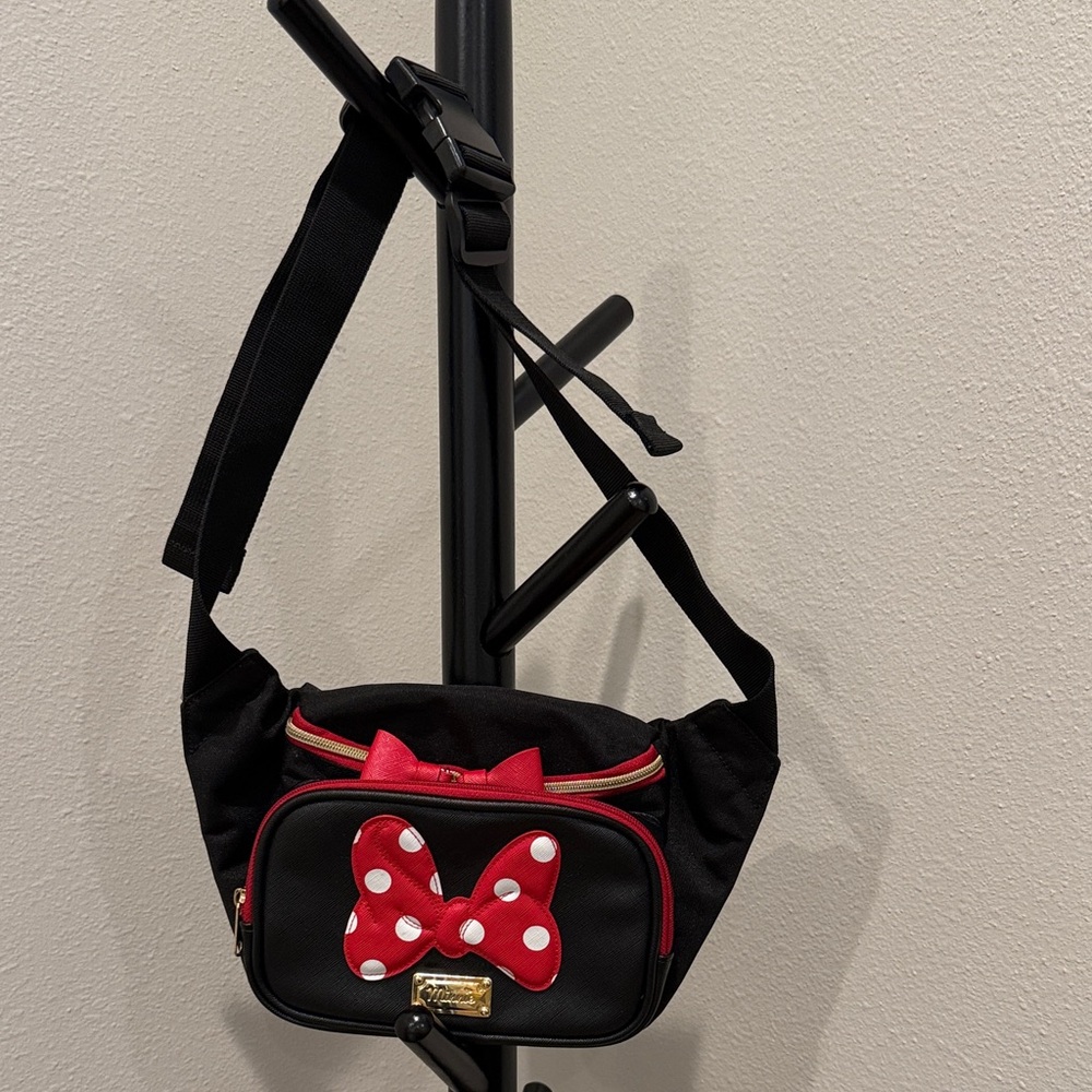 Disney Black Fanny Pack with Red Polka Dot Bow - Picture 2 of 5
